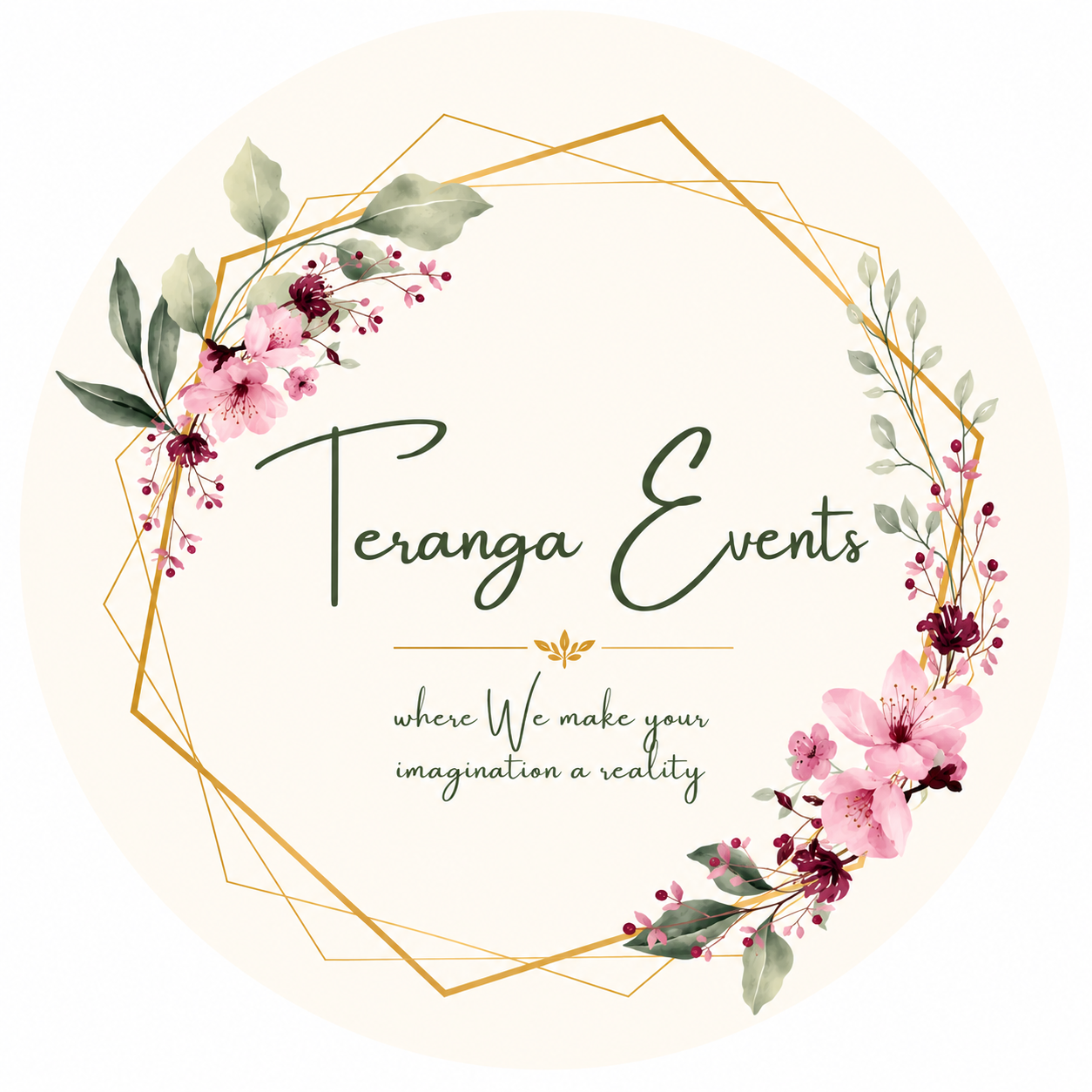 Teranga Events floral logo